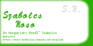 szabolcs moso business card